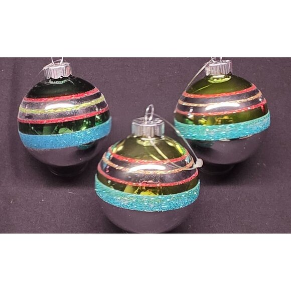 Christopher Radko Shiny Brite Vintage Style Glass Christmas Ornaments - Picture 4 of 7